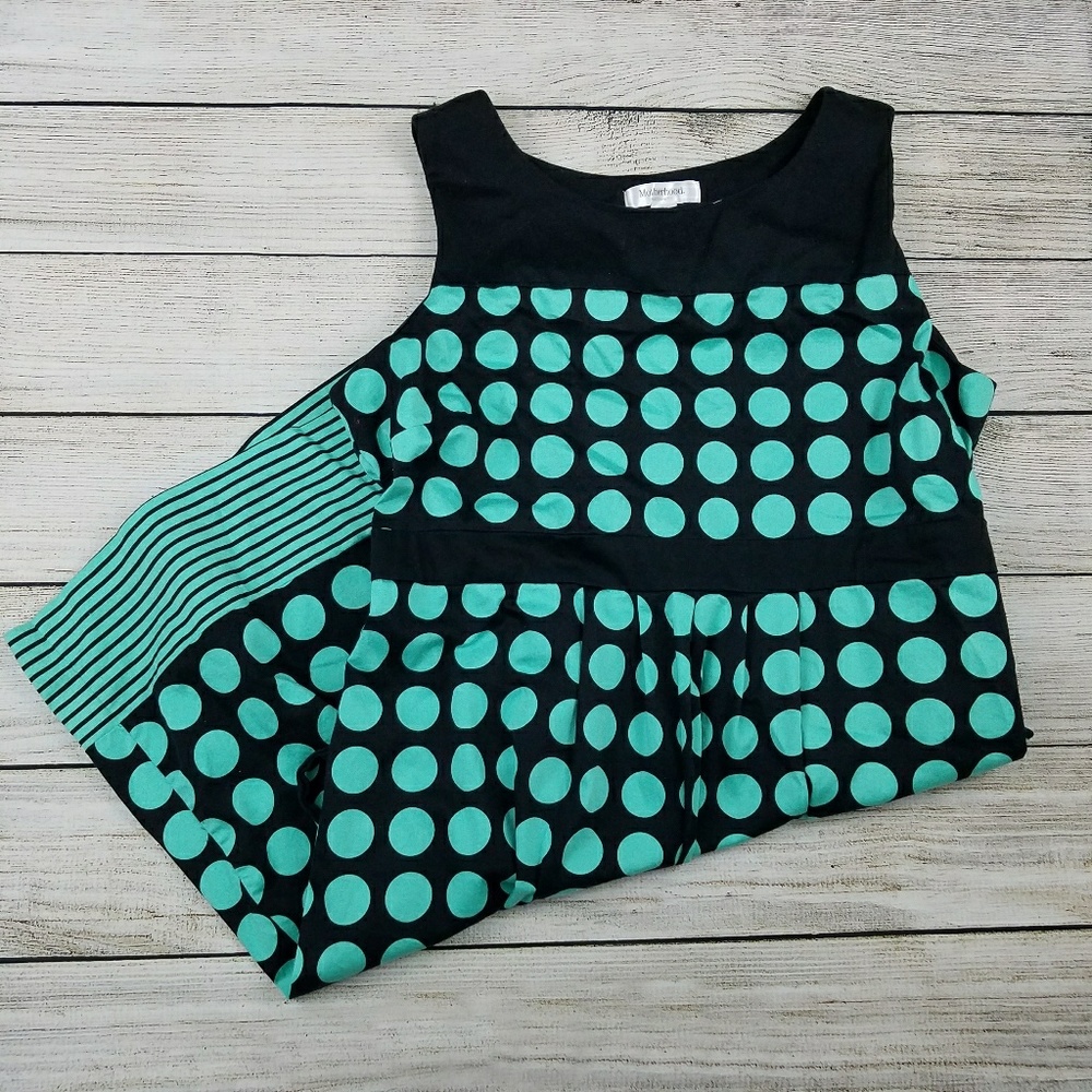 Motherhood Maternity Sleeveless Polka Dot Dress